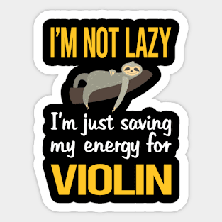 Saving Energy For Violin Sticker